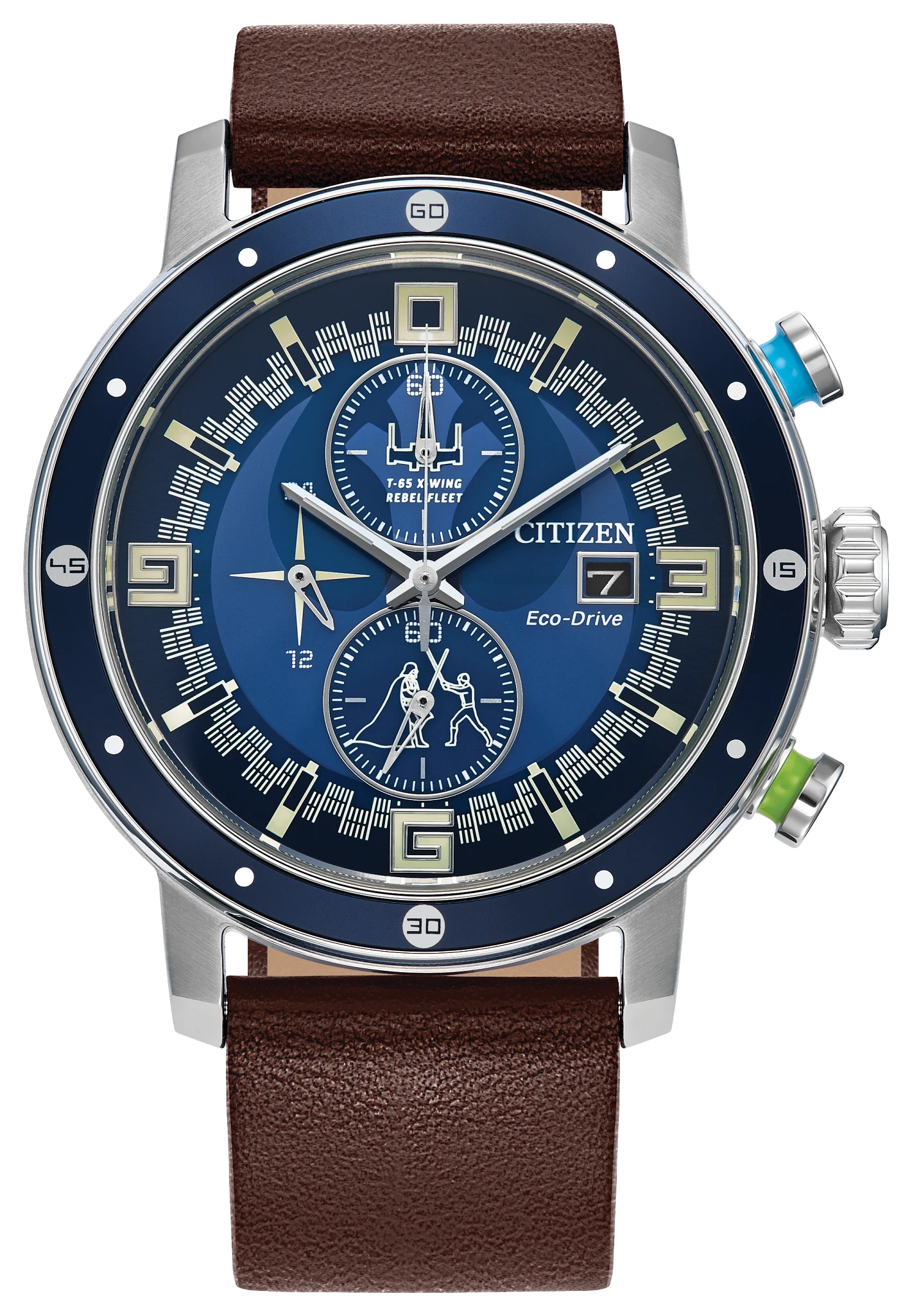 Luke Skywalker Blue Dial Leather Strap CA0768-07W | CITIZEN